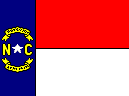 State of North Carolina seal, flag, facts, and sports teams.